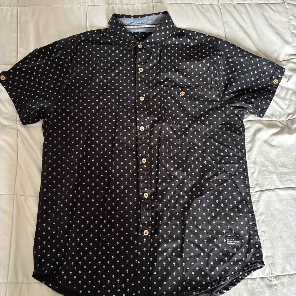 Men's Black Patterned Shirt